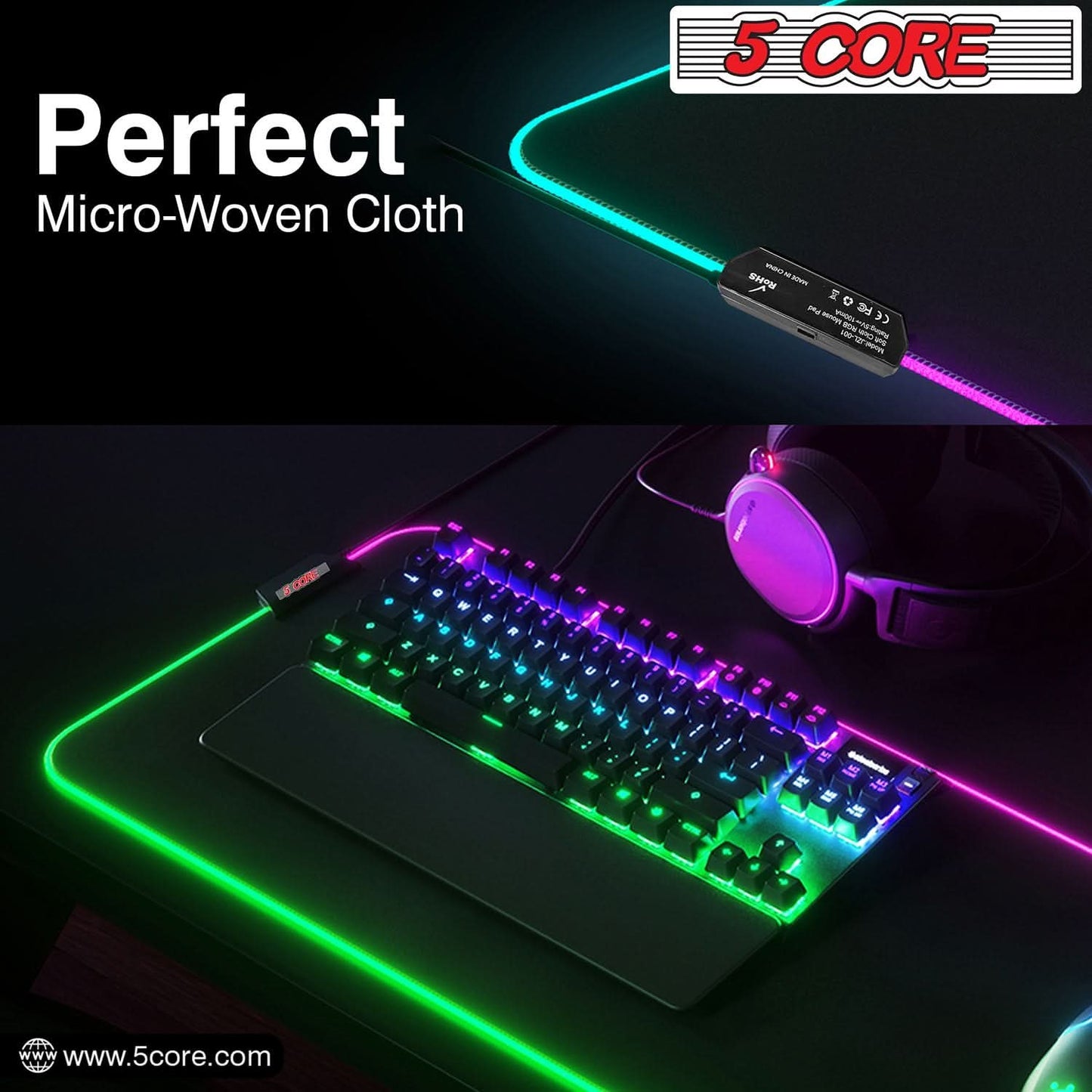 RGB Gaming Mouse Pad – Spill-Proof, Durable & Immersive Lighting