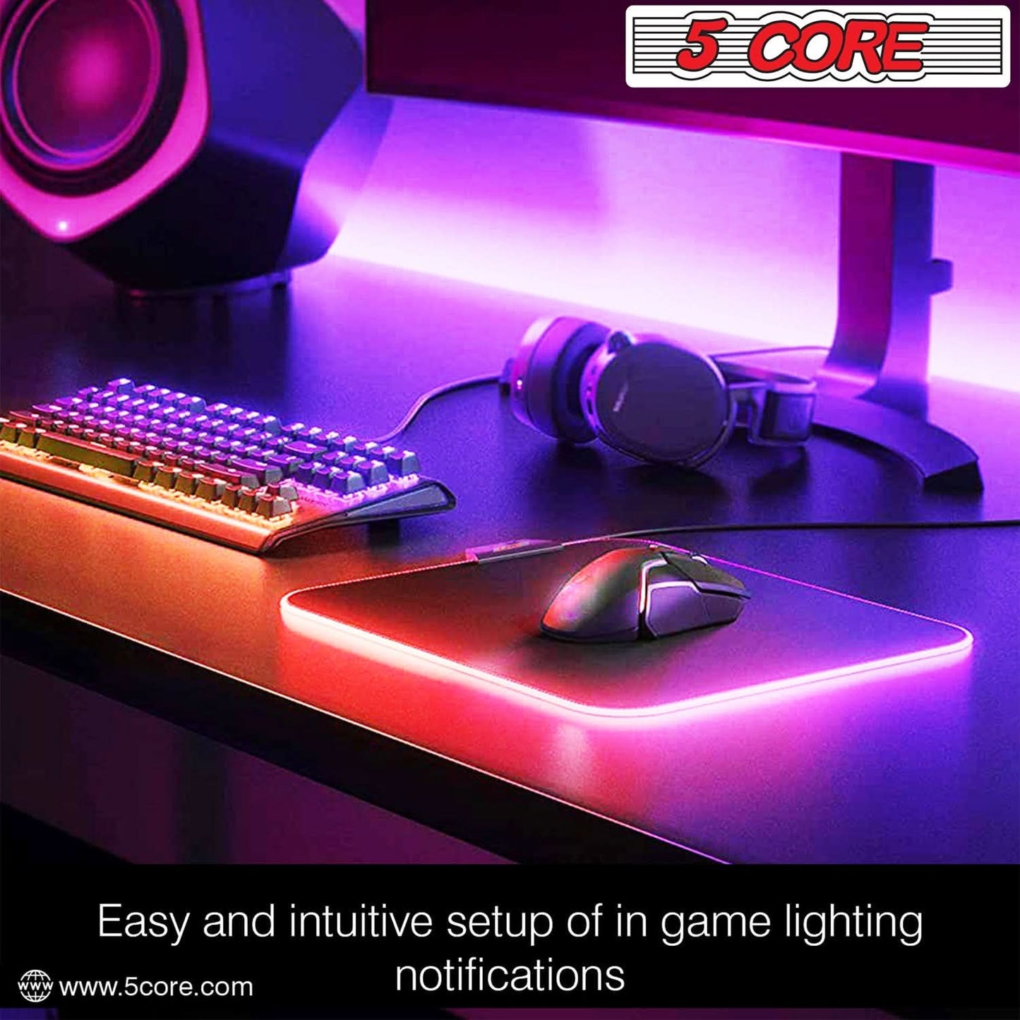 RGB Gaming Mouse Pad – Spill-Proof, Durable & Immersive Lighting