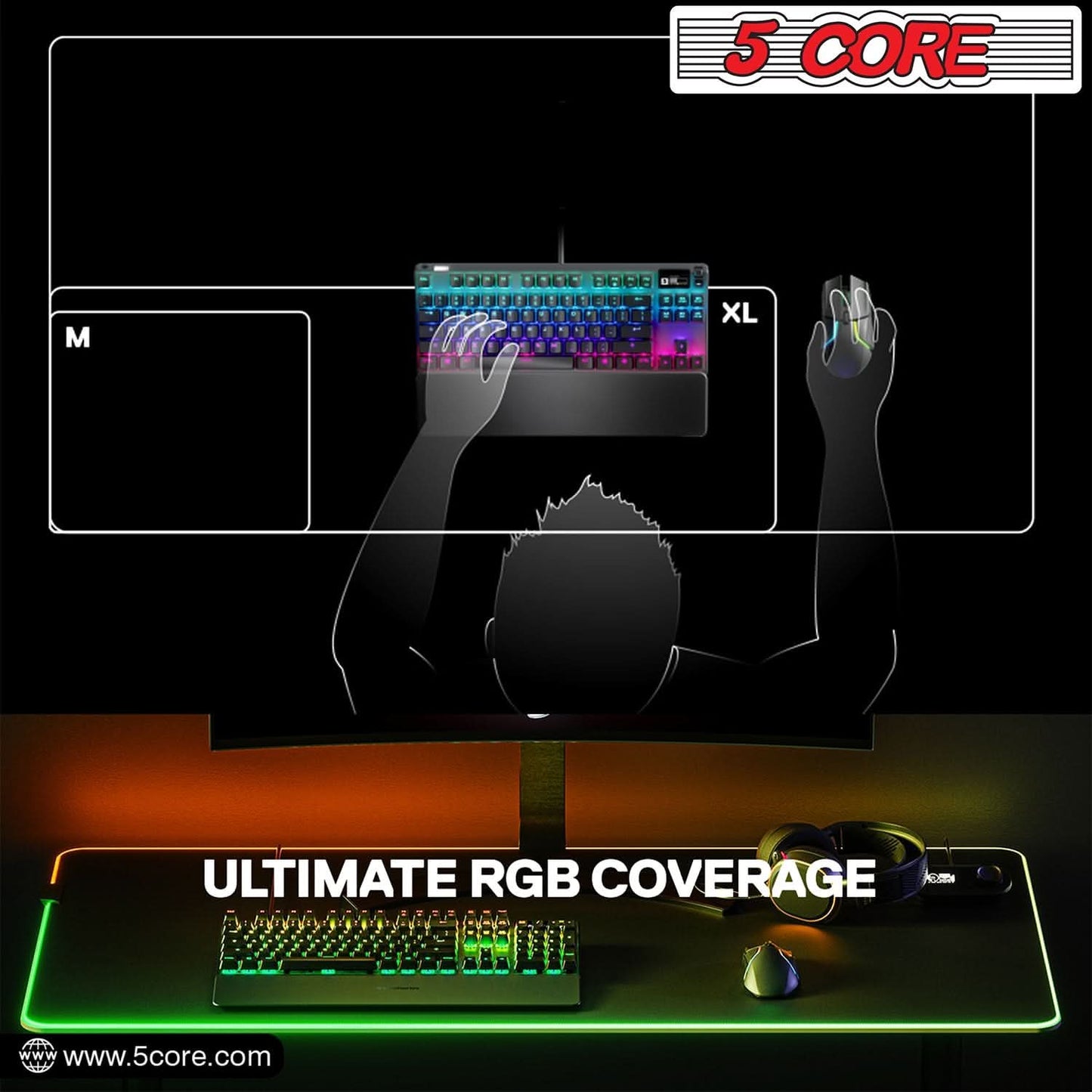 RGB Gaming Mouse Pad – Spill-Proof, Durable & Immersive Lighting