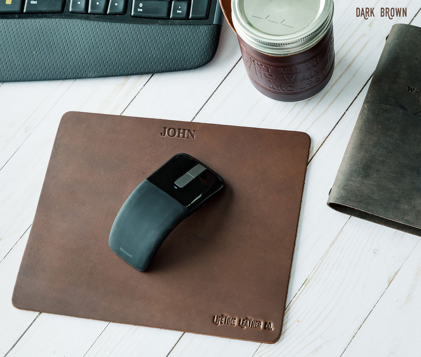 Genuine Full-Grain Leather Mouse Pad – Premium Quality