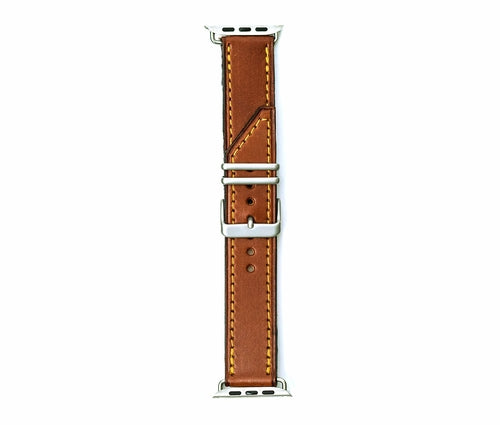 Premium Genuine Leather Apple Watch Band – Handcrafted & Customizable