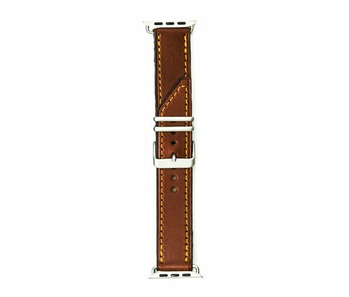 Premium Genuine Leather Apple Watch Band – Handcrafted & Customizable