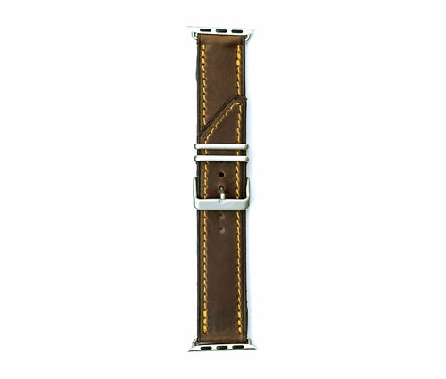 Premium Genuine Leather Apple Watch Band – Handcrafted & Customizable