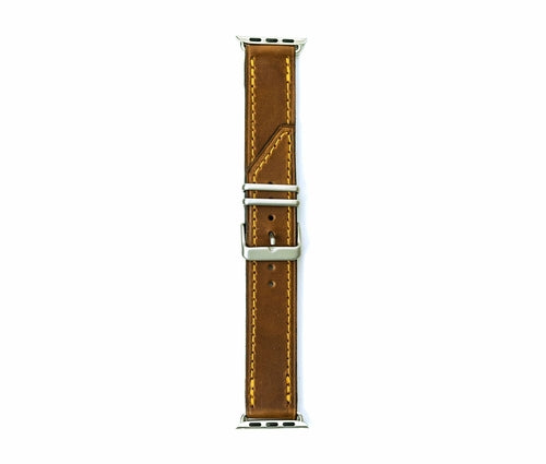 Premium Genuine Leather Apple Watch Band – Handcrafted & Customizable