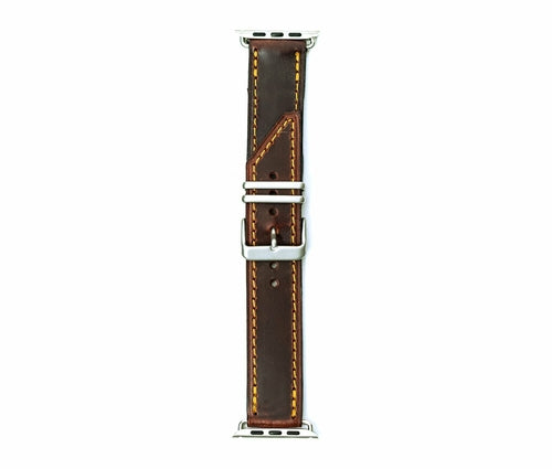 Premium Genuine Leather Apple Watch Band – Handcrafted & Customizable