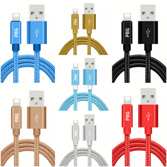 PBG 10FT Braided Charging Cable – Fast & Durable for iPhone & iPad
