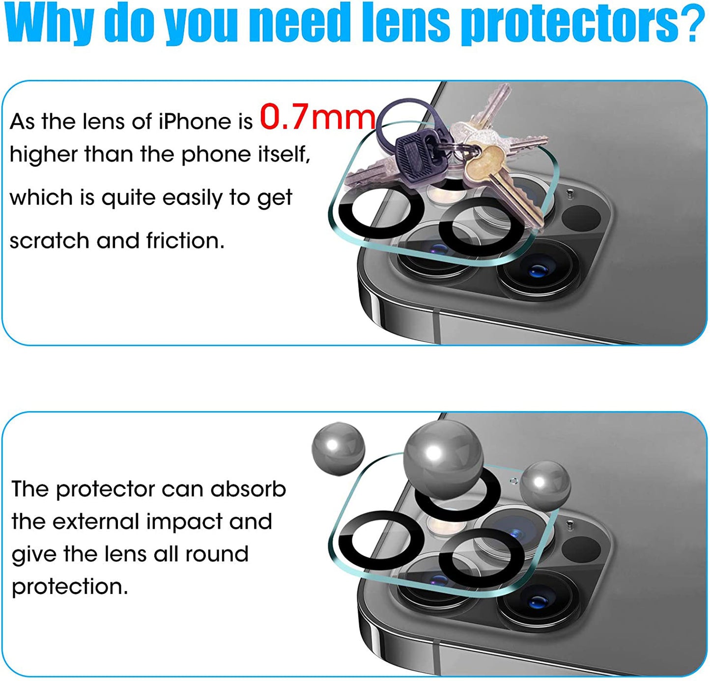 iPhone 12 Pro Max Camera Lens Protector – Ultra-Clear & Full Coverage